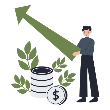 Sustainable Growth Economy  Illustration