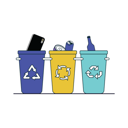 Sustainable waste management  Illustration