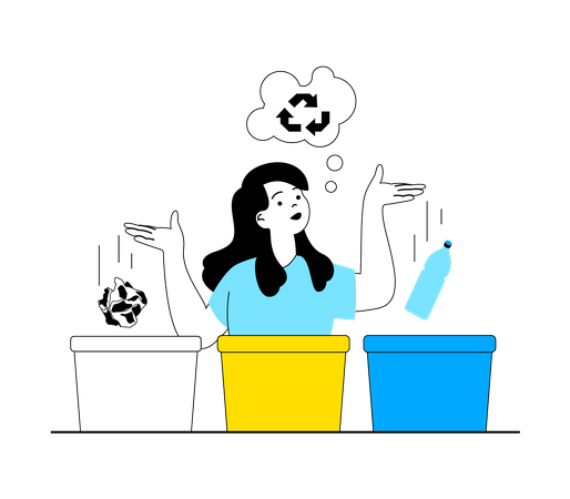 Sustainable Waste Management  Illustration