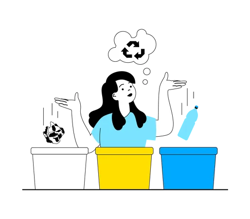 Sustainable Waste Management  Illustration