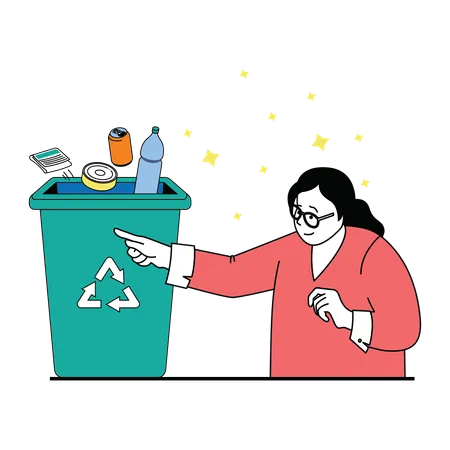 Sustainable Waste Management  Illustration