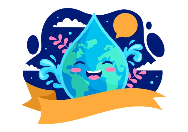 World Water Day Vector Illustration On 22 March With Waterdrop And Taps To Save Earth And Management Of Freshwater In Background Design Illustration