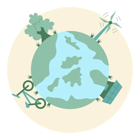 Sustained Earth  Illustration