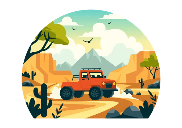 Jeep tout terrain  Illustration