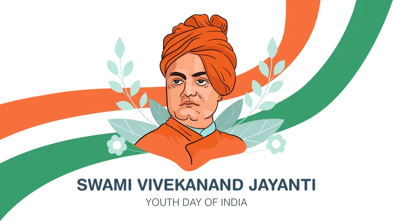 Swami Vivekananda Jayanti  Illustration