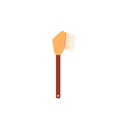 Sweeping brush for archeological excavation  Illustration