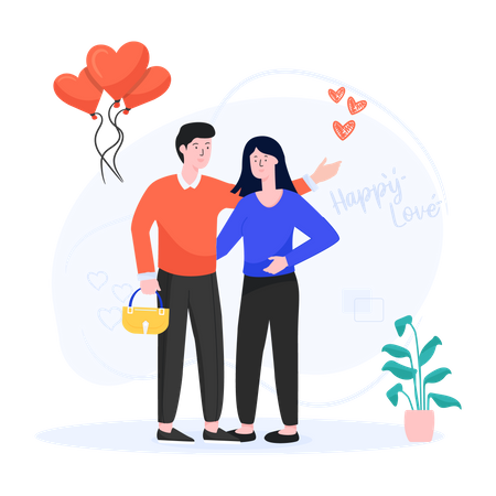 Sweet Couple  Illustration