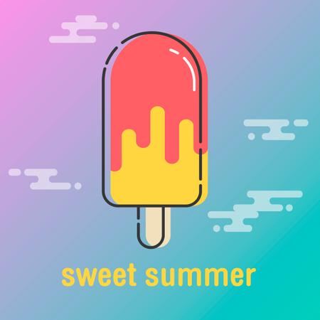 Sweet summer background Illustration