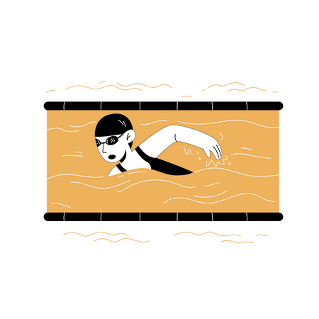 Swim Practice Illustration