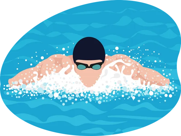 Swimmer  Illustration