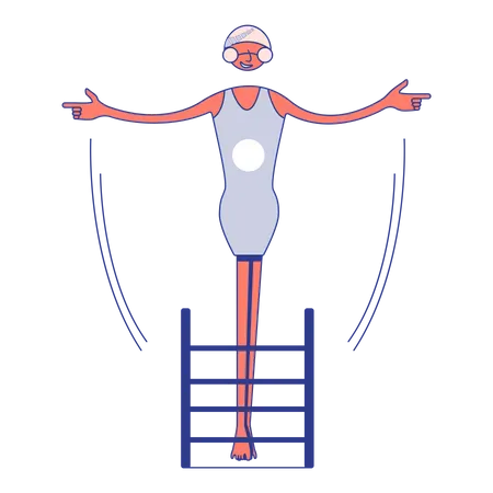 Swimmer Girl  Illustration