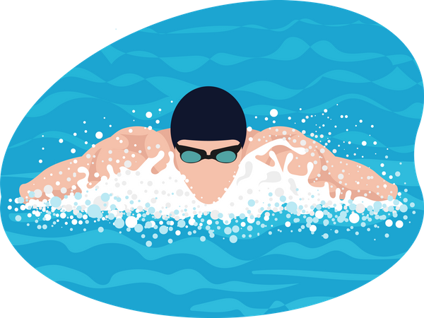 Swimmer  Illustration