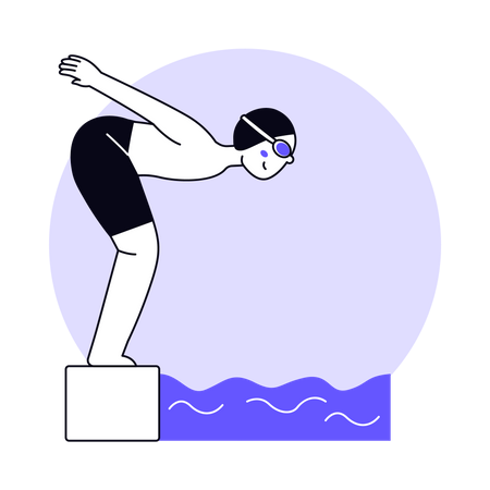 Swimmer  Illustration