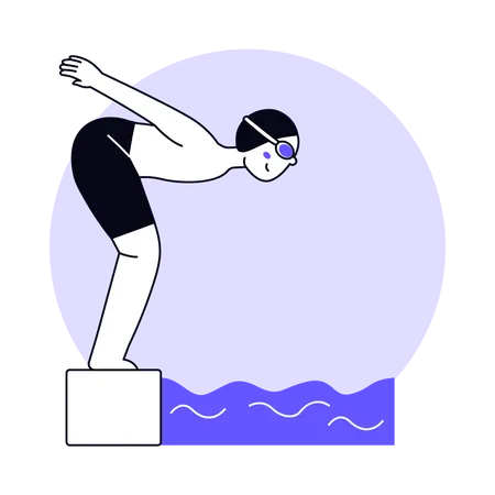 Swimmer  Illustration