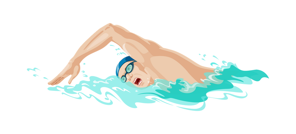 Swimmer  Illustration