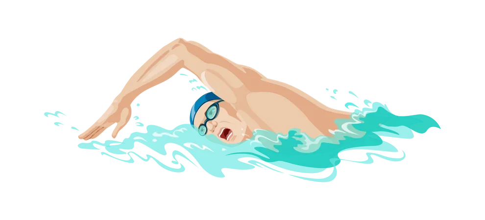 Swimmer  Illustration