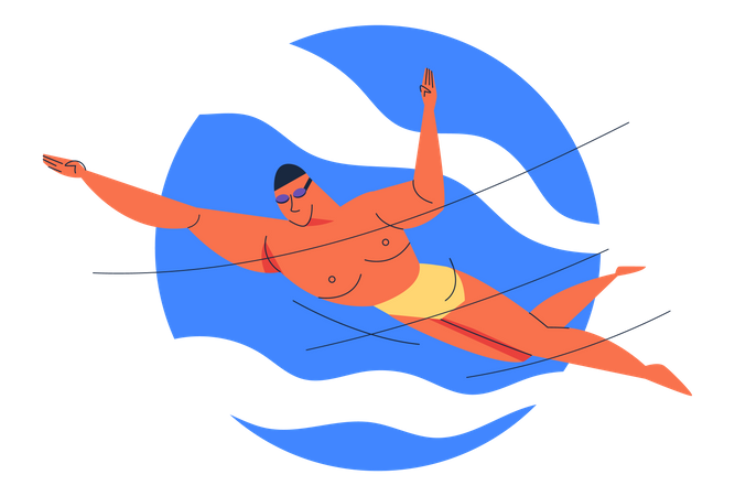 Swimmer swimming  Illustration