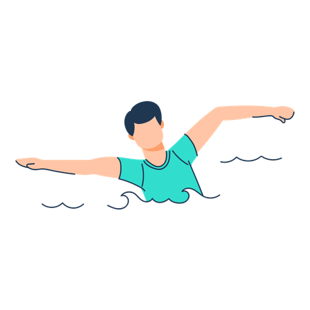 Swimming  Illustration