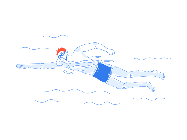 Swimming Illustration