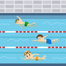 free swimming sign illustrations