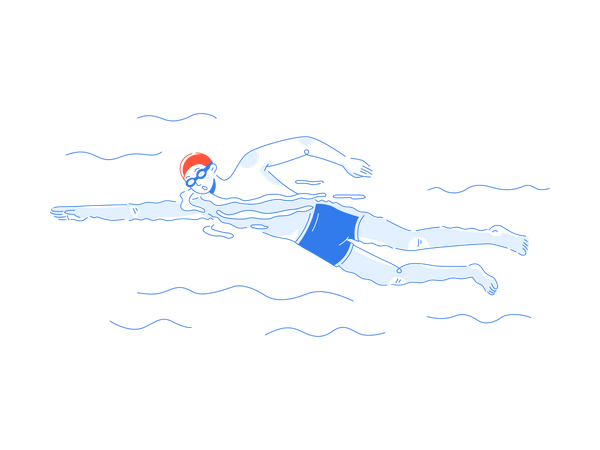 Swimming  Illustration