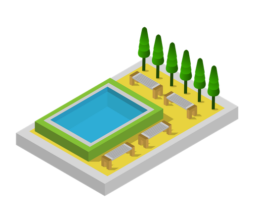 Swimming pool Illustration