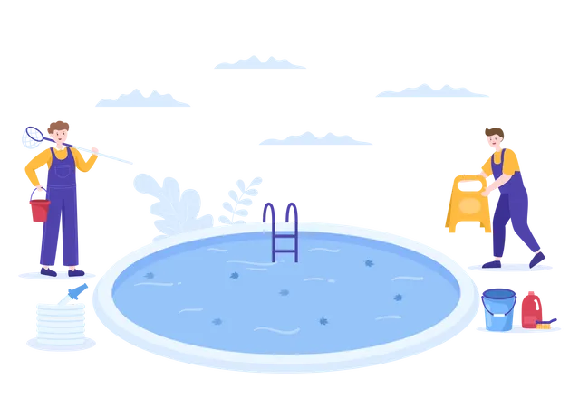 Swimming Pool Service  Illustration