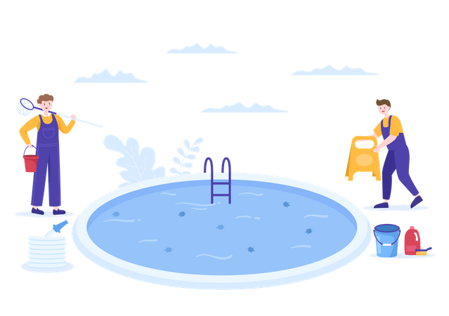 Swimming Pool Service  Illustration