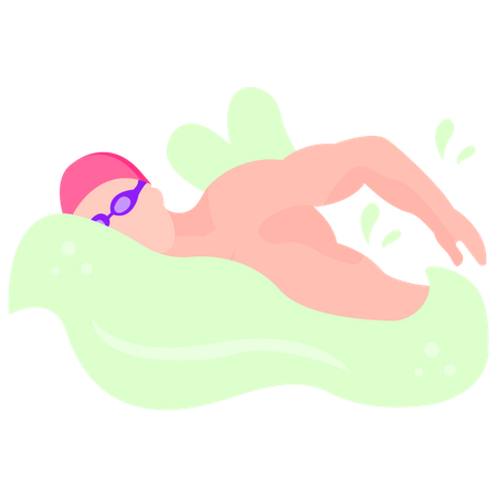 Swimming Racer  Illustration