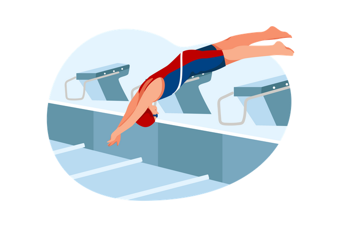 Swimming sport Illustration