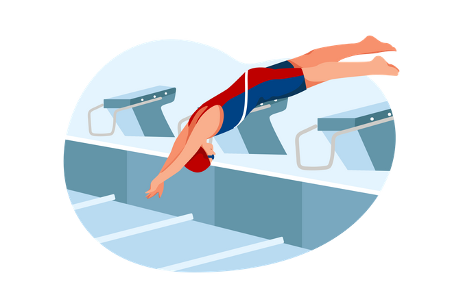 Swimming sport  Illustration