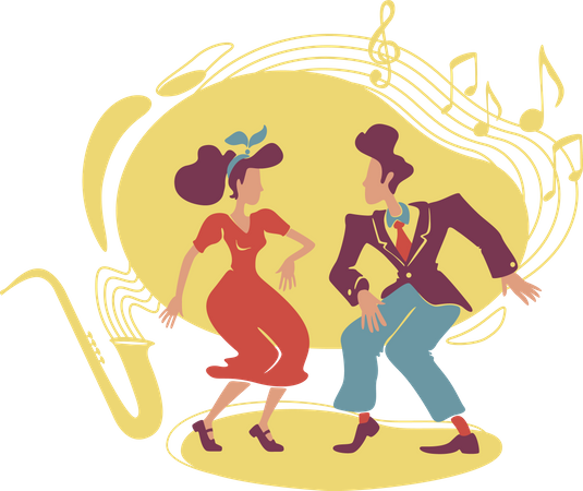 Swing jazz party  Illustration