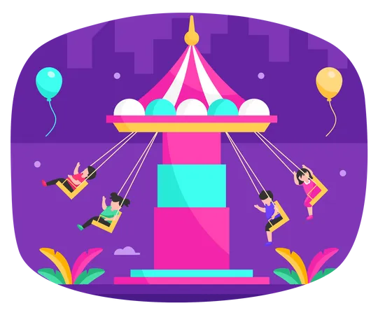 Swing Ride  Illustration