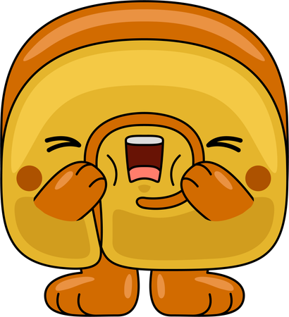 Swiss Roll Mascot shouting  Illustration