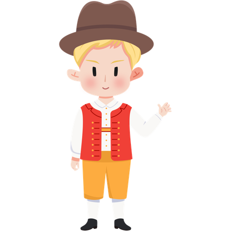 Switzerland  Swiss Tracht  Illustration