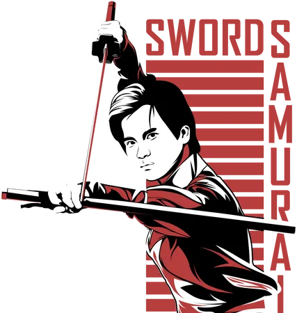Sword Samurai Street Wear  Illustration