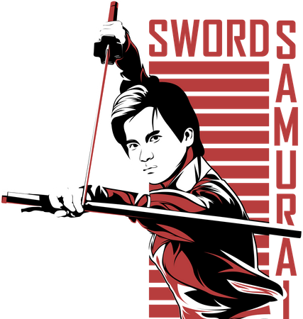 Sword Samurai Street Wear  Illustration