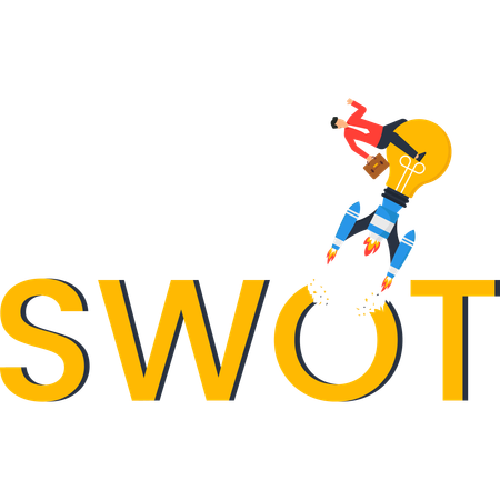 SWOT Analysis Rocket Launch  Illustration