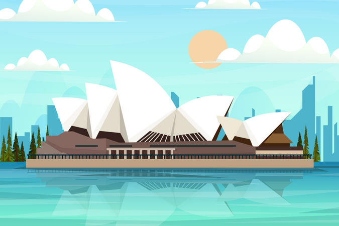 Opernhaus in Sydney  Illustration