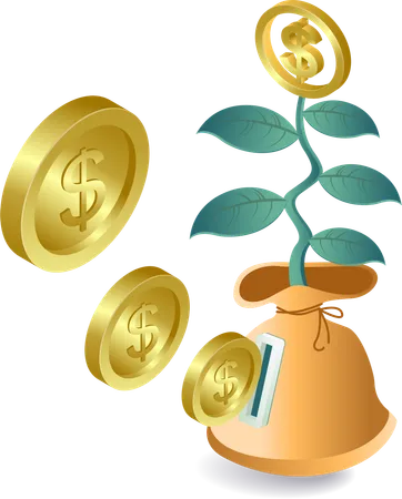 Symbol of business financial growth  Illustration