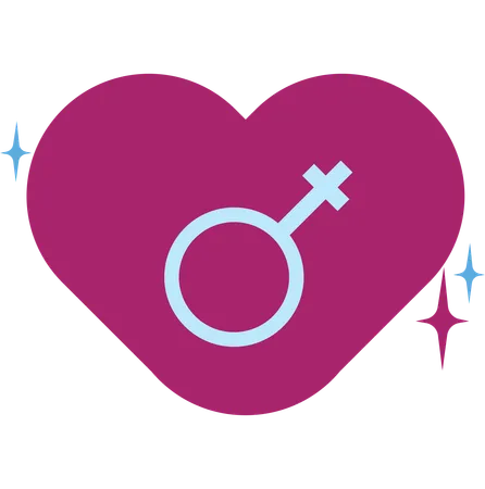Celebrate The Essence Of Empowerment With This Vibrant Illustration Of A Heart And The Female Symbol A Powerful Reminder Of Womens Resilience And Unity イラスト
