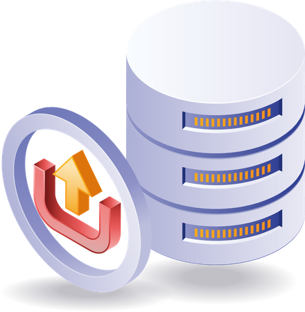 Téléchargement du symbole du cercle avec le serveur de base de données de téléchargement  Illustration