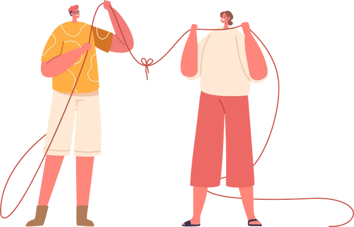 Symbolizing Strength Of Their Social Ties  Illustration