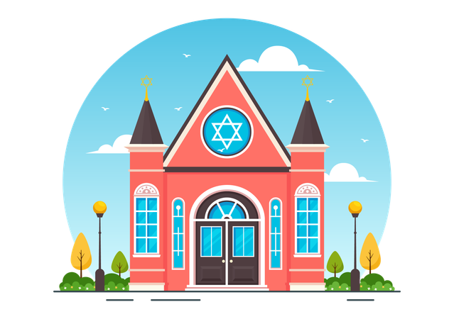 Synagogue Building  イラスト
