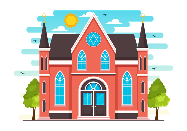 Synagogue Building  イラスト