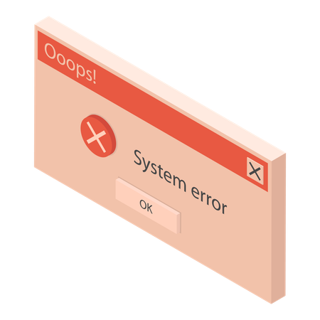 System Error Message  Illustration