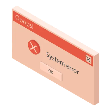 System Error Message  Illustration