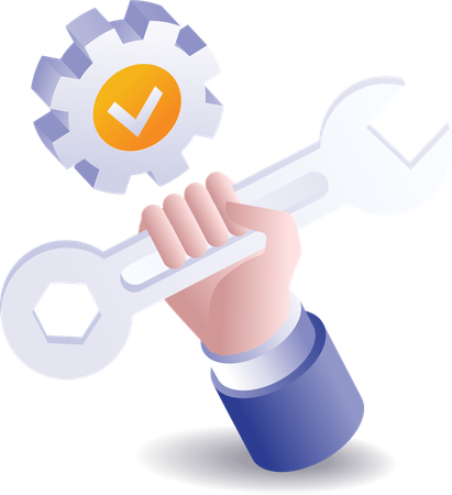 System repair and maintenance symbols  Illustration