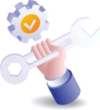 System repair and maintenance symbols  Illustration