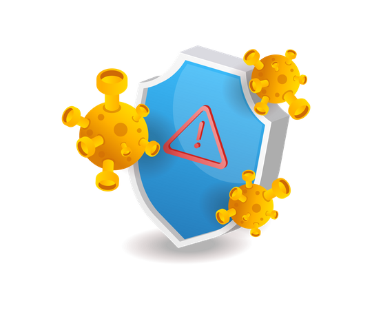 System security warning  일러스트레이션